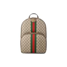 Gucci Logo Plaque Monogrammed Backpack