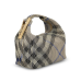 Burberry Mini Peg Checked Top Handle Bag