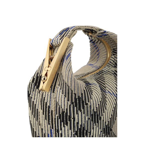 Burberry Mini Peg Checked Top Handle Bag