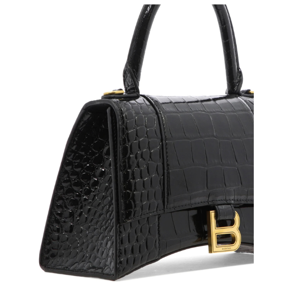 Balenciaga Hourglass Embossed Small Handbag