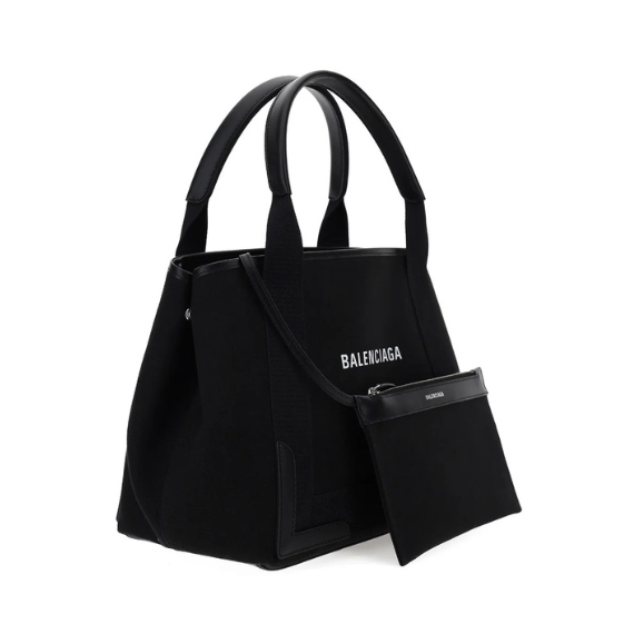 Balenciaga Navy Cabas Tote Bag