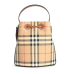 Burberry Check Printed Drawstring Bucket Bag
