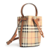 Burberry Check Printed Drawstring Bucket Bag
