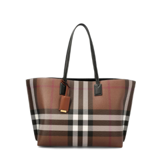 Burberry Check Printed Tote Bag