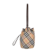 Burberry Checked Drawstring Bucket Bag