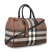 Burberry Checked Pattern Bowling Bag