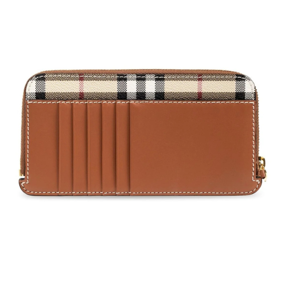 Burberry Burberry Checked All-Around Zip-Up Wallet