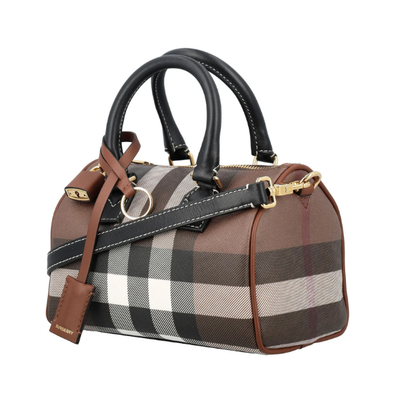 Burberry Checked Zipped Mini Tote Bag