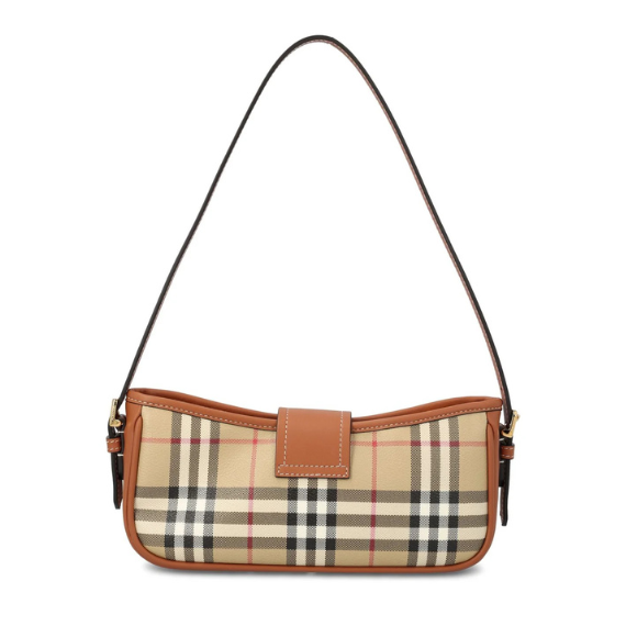 Burberry Check Printed Buckle-Detailed Shoulder Bag