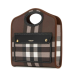 Burberry Logo Printed Checked Tote Bag