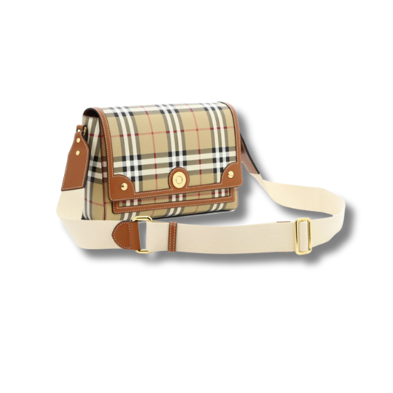 Burberry Note Checked Crossbody Bag