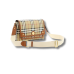 Burberry Note Checked Crossbody Bag