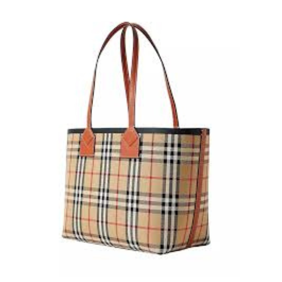 Burberry London Checked Small Tote Bag