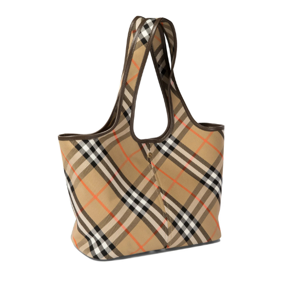 Burberry Small Checked Top Handle Bag