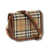 Burberry Small Elizabeth Checked Foldover-Top Crossbody Bag