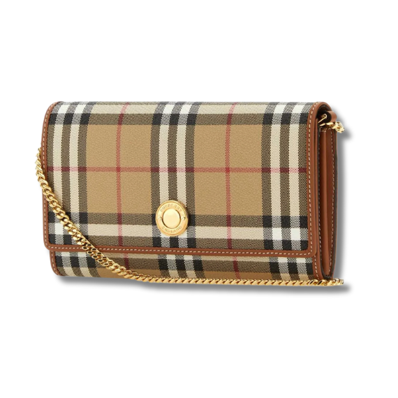 Burberry Checked Fold-Over Crossbody Bag