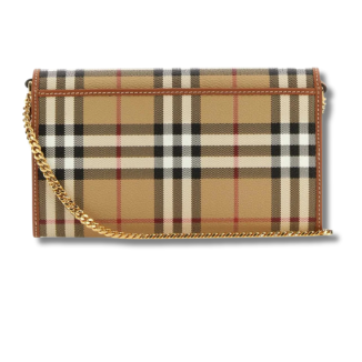 Burberry Checked Fold-Over Crossbody Bag