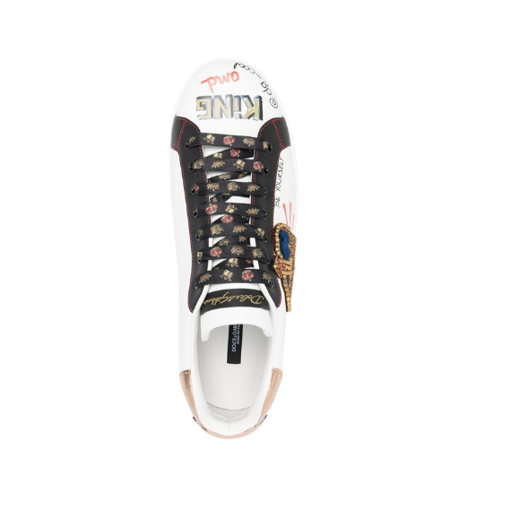 Dolce & Gabbana Portofino patch-detail leather sneakers