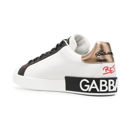 Dolce & Gabbana Portofino patch-detail leather sneakers