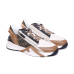 Fendi Flow Sneakers Brown leather and brown FF jacquard running shoes
