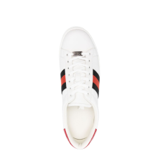 Gucci Ace web-trim leather sneakers