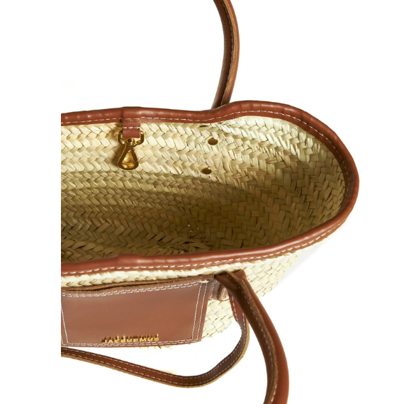 Jacquemus Le Petit Panier Soli Logo Detailed Tote Bag