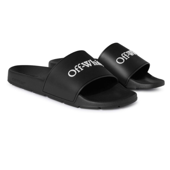 Off-White Bookish logo-print slides