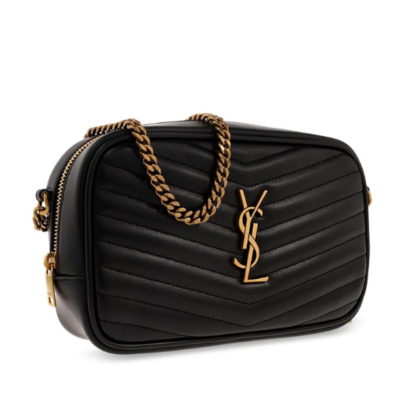 Saint Laurent Lou Logo Plaque Mini Shoulder Bag
