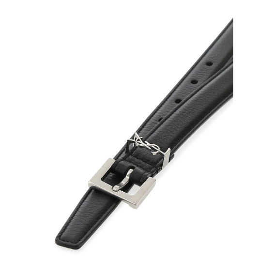 Saint Laurent Saint Laurent Cassandre Thin Square Buckled Belt